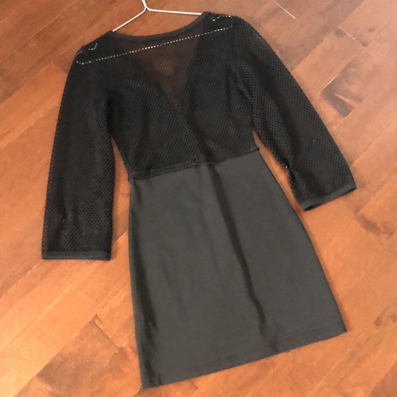 Amazing black fishnet long sleeve dress - Picture 4 of 4